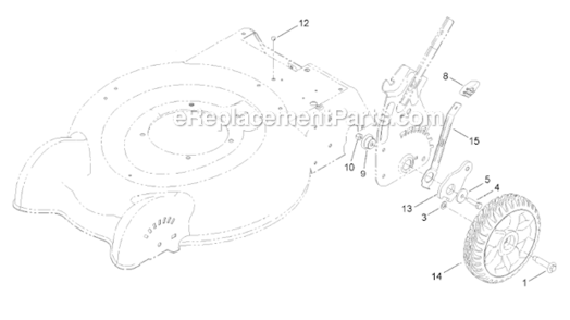 Rear_Wheel_Assembly Diagram and Parts List for 10630  Lawn Boy Lawn Mower
